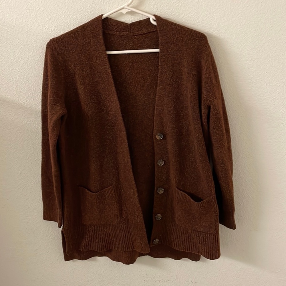 Small burgundy cardigan